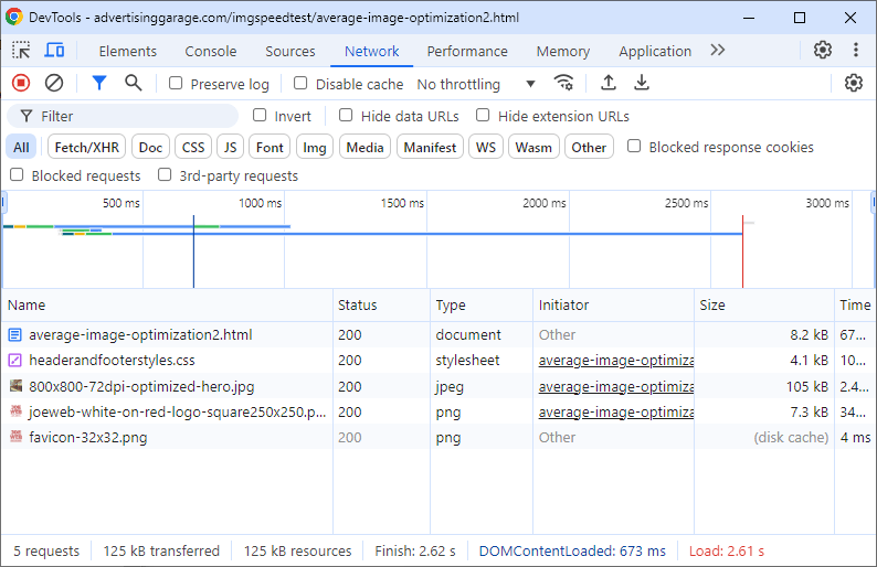 joeweb.com image optimization test page 3 - img tag with srcset